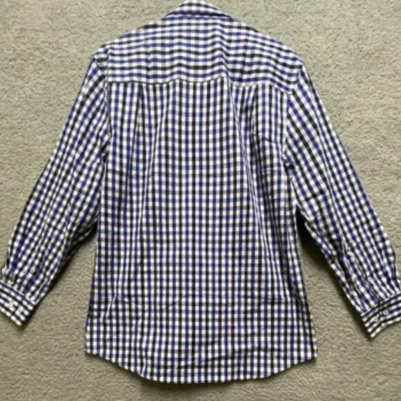Nick Graham Button Up Shirt Mens M/M 15.5 32-33 Modern Fit Blue Long - Picture 2 of 4